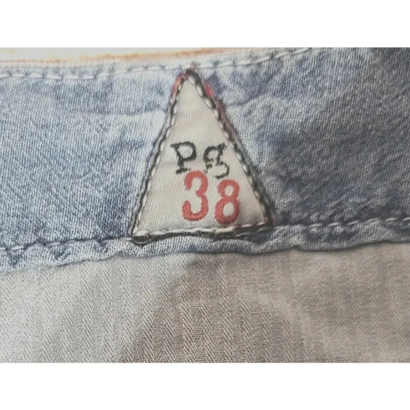 Paperbacks Casual Shorts Men's Size 38 (39") Flat Front Bermuda Raw Hem Pockets - Picture 6 of 7